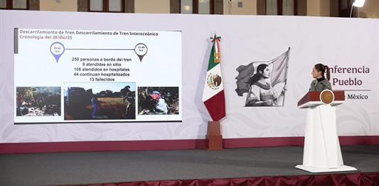 Gobierno de México inicia investigación por descarrilamiento de tren en Oaxaca