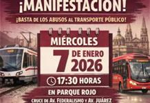 Harán marcha el 7 de enero para frenar alza a la tarifa de transporte público Harán marcha el 7 de enero para frenar alza a la tarifa de transporte público