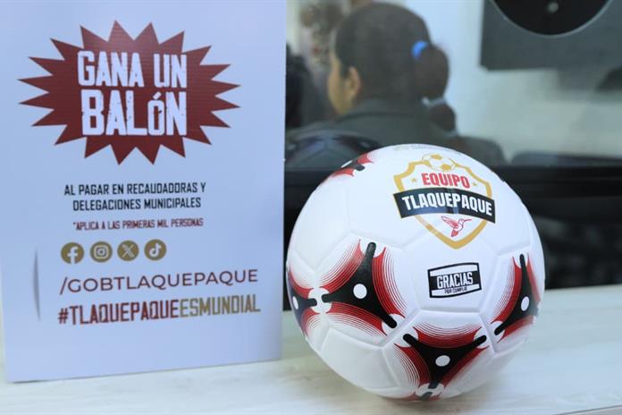 Tlaquepaque dará 15 % de descuento en predial y regalará mil balones de fútbol en 2026 Tlaquepaque dará 15 % de descuento en predial y regalará mil balones de fútbol en 2026