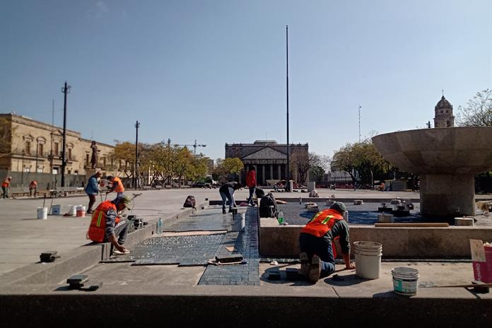 Está casi lista la obra de restauración de la Plaza de la Liberación Está casi lista la obra de restauración de la Plaza de la Liberación