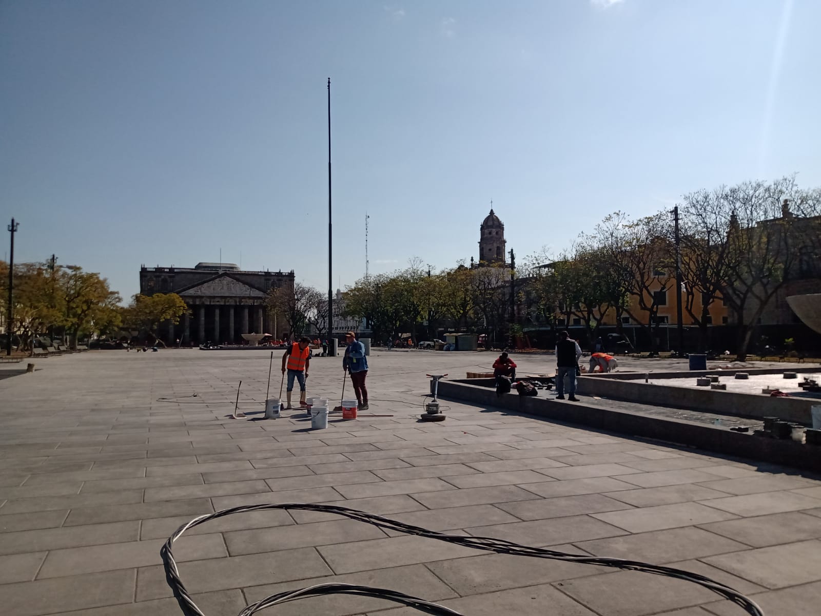 Está casi lista la obra de restauración de la Plaza de la Liberación Está casi lista la obra de restauración de la Plaza de la Liberación