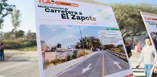 Tlajomulco entrega modernizaci&oacute;n de la carretera a El Zapote para conectar con el Aeropuerto