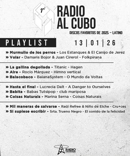 Radio al Cubo - Ma. 13 Ene 2026 episode artwork