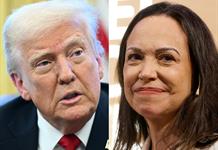 Donald Trump recibe a María Corina Machado en la Casa Blanca para fortalecer vínculos con oposición venezolana Donald Trump recibe a María Corina Machado en la Casa Blanca para fortalecer vínculos con oposición venezolana