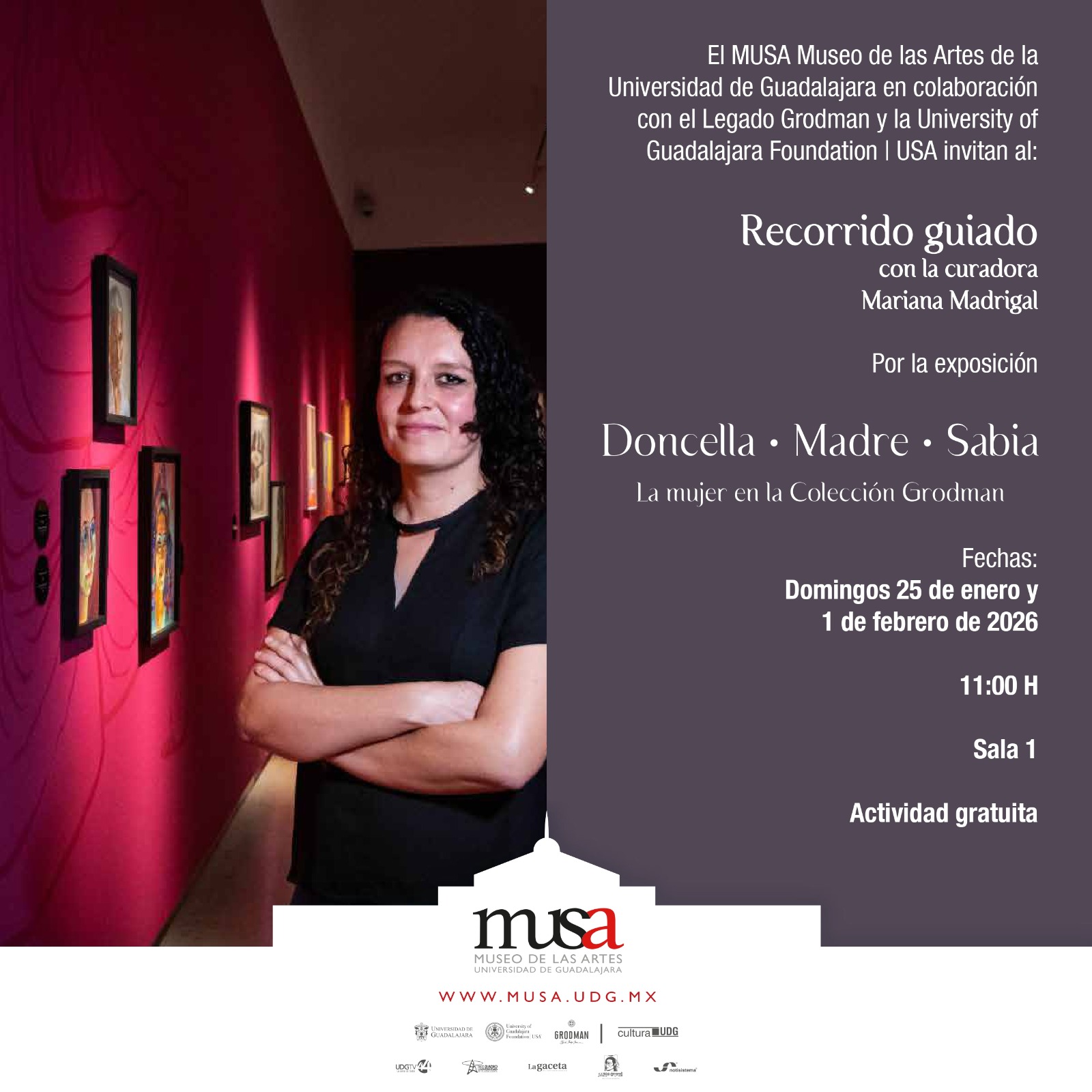 Doncella. Madre. Sabia. La mujer en la Colección Grodman” tendrá recorridos guiados en el MUSA