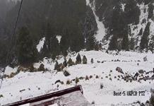 Reportan primera caída de nieve en el Nevado de Colima