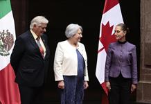 Sheinbaum recibe a la gobernadora general de Canadá, Mary Simon