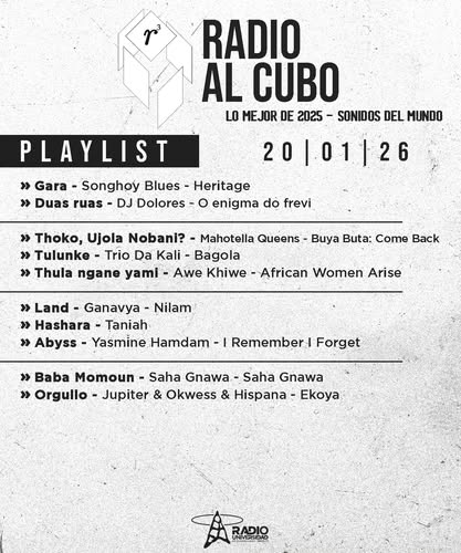 Radio al Cubo - Ma. 20 Ene 2026 Radio al Cubo - Ma. 20 Ene 2026
