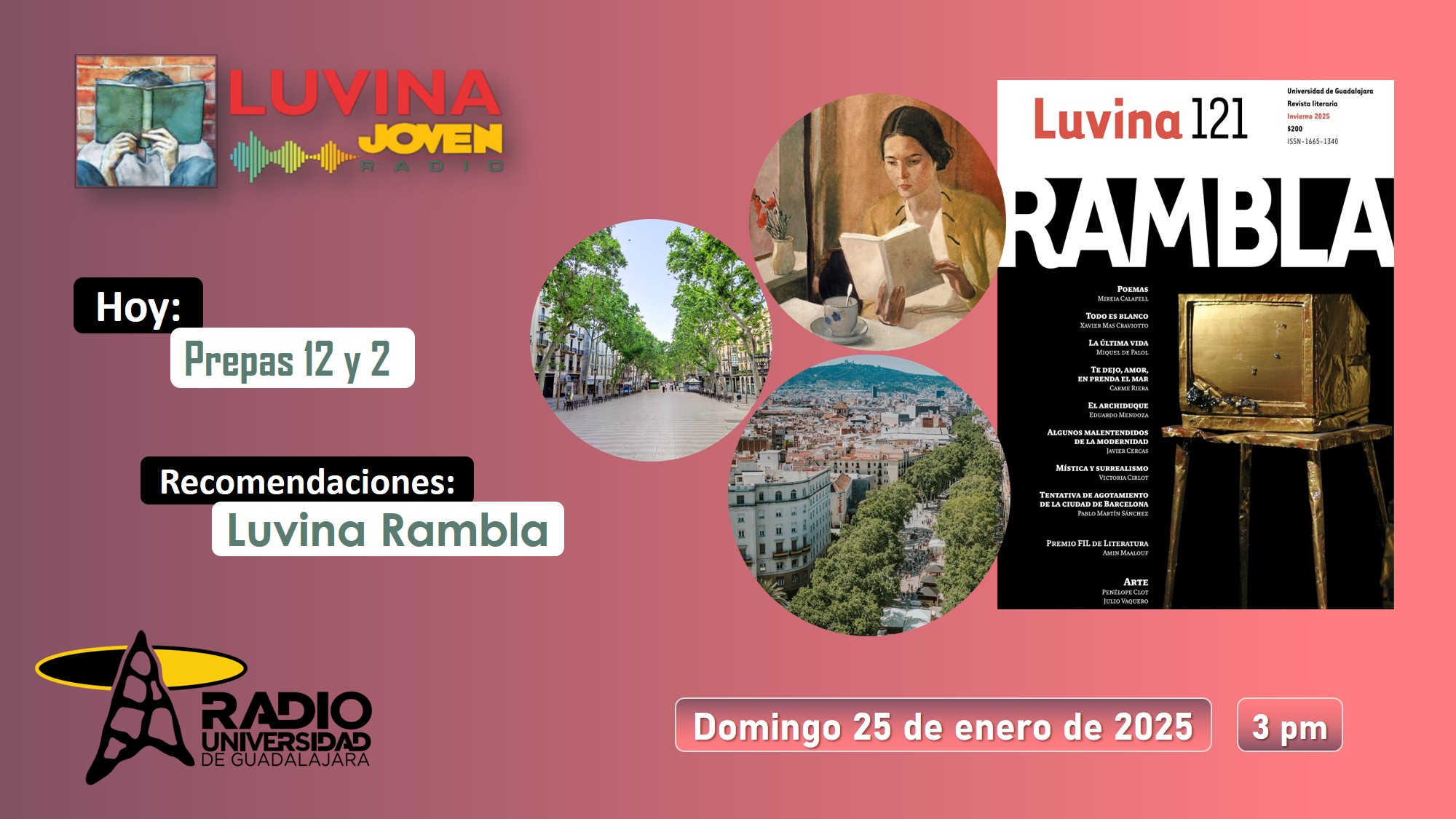 Luvina Rambla. Prepas 2 y 12. Luvina Joven Radio 25 enero 2026