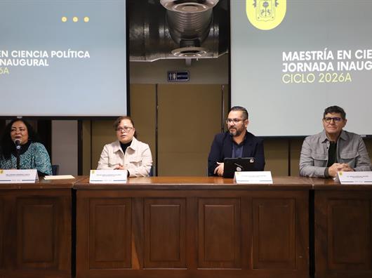 Con reconocimiento a tesista y presentaci&oacute;n de un libro, celebran jornada inaugural de la Maestr&iacute;a en Ciencia Pol&iacute;tica del CUCi&eacute;nega