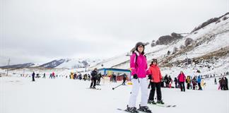 Lejos de los Alpes, los italianos del sur también se apasionan con la nieve