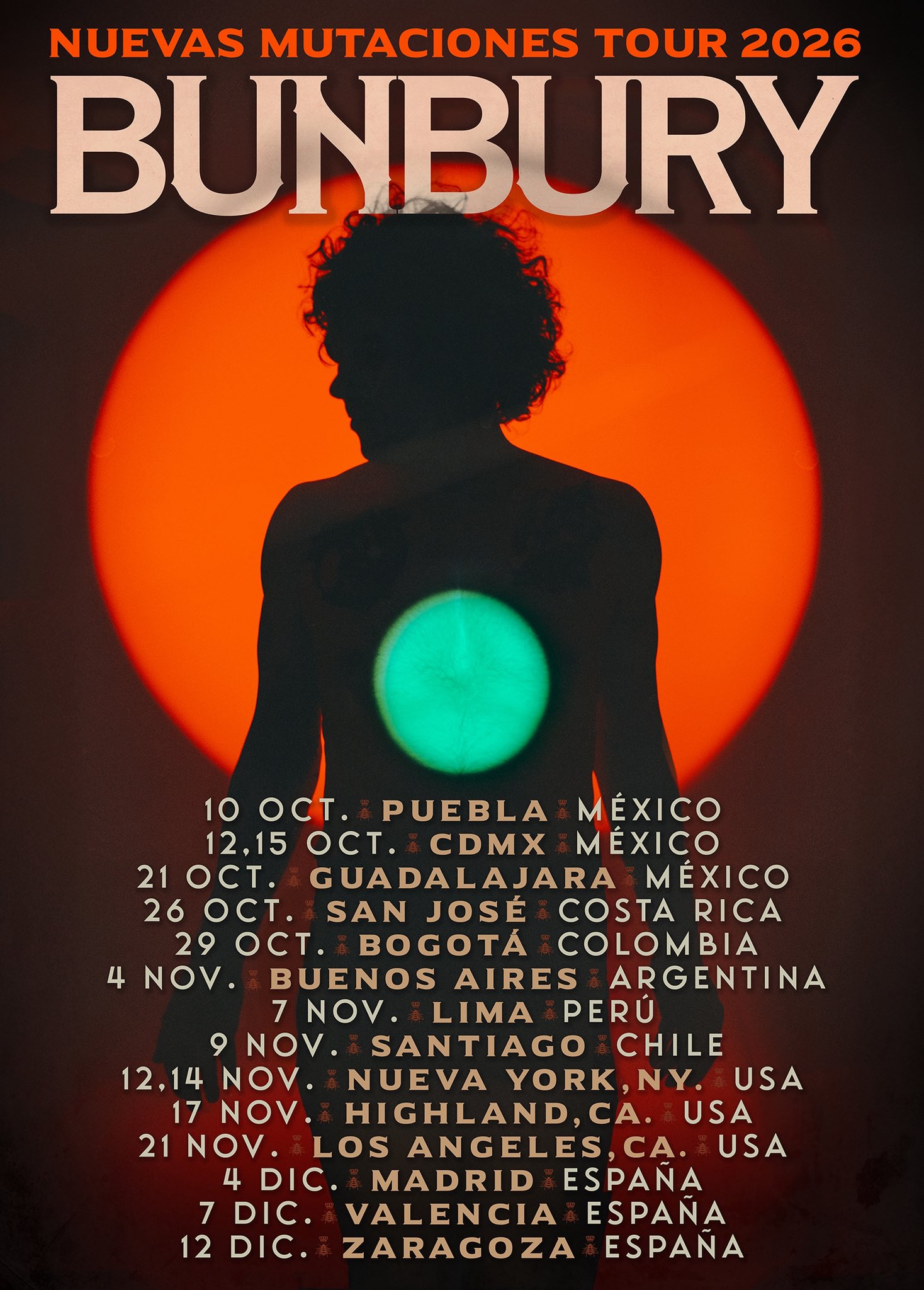 La nueva gira de Bunbury comenzará en México y pasará por otros países latinoamericanos
