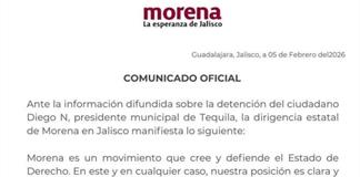 "Nadie por encima de la ley": Morena tras la captura del alcalde de Tequila