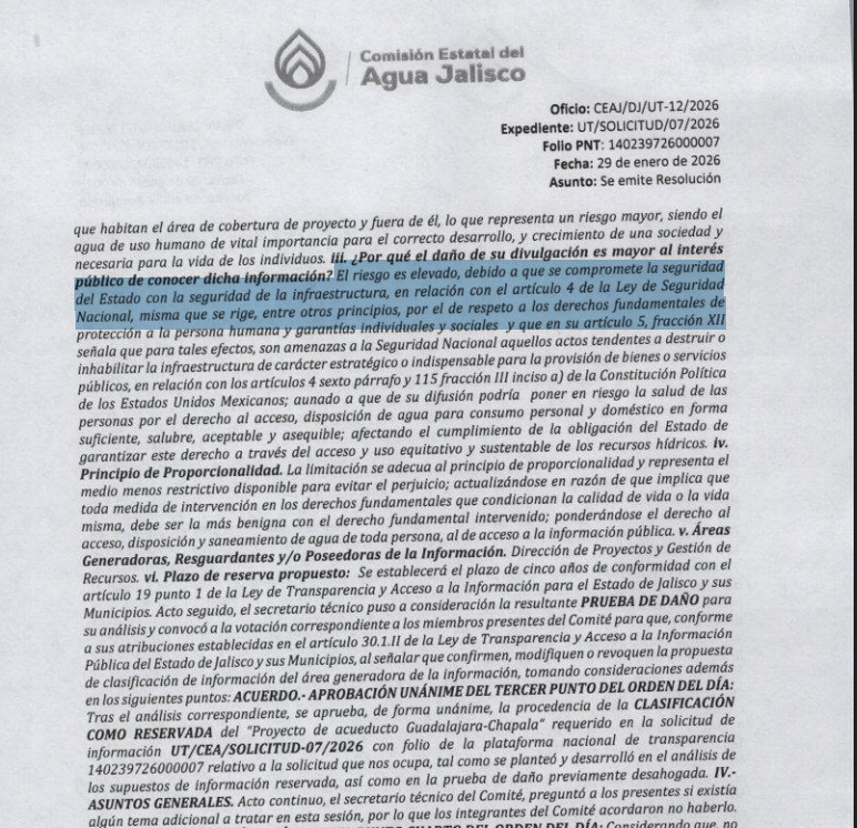 Gastan casi 22 MDP en proyecto del nuevo acueducto y lo mantienen oculto por “seguridad”