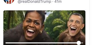 Trump borra un video racista que mostraba a los Obama como simios