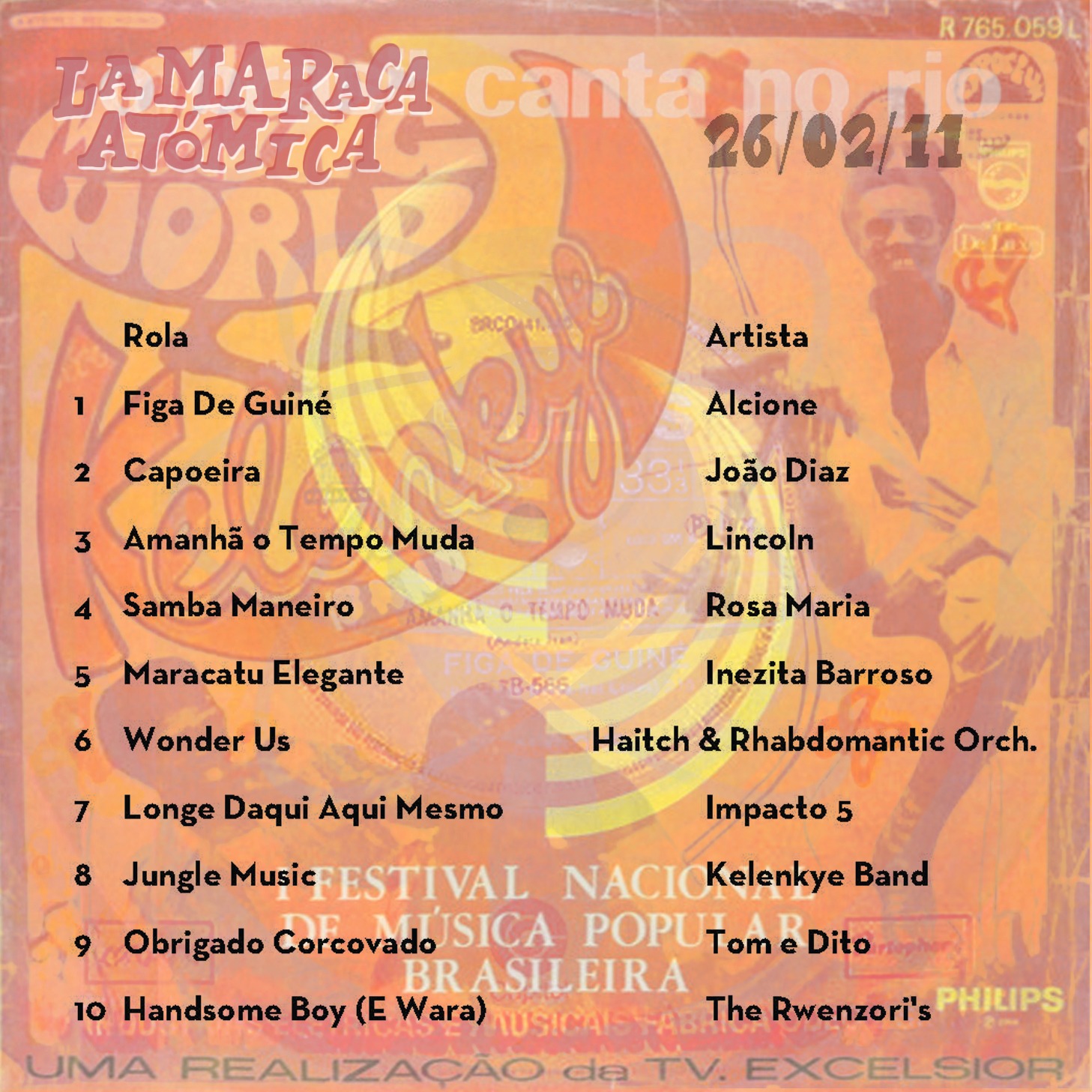 La Maraca Atomica - Mi. 11 Feb 2026 - Rolas sabrosas