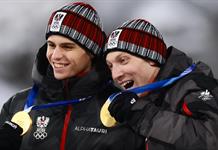 Austria gana prueba por parejas saltos esquí en Milán-Cortina Austria gana prueba por parejas saltos esquí en Milán-Cortina