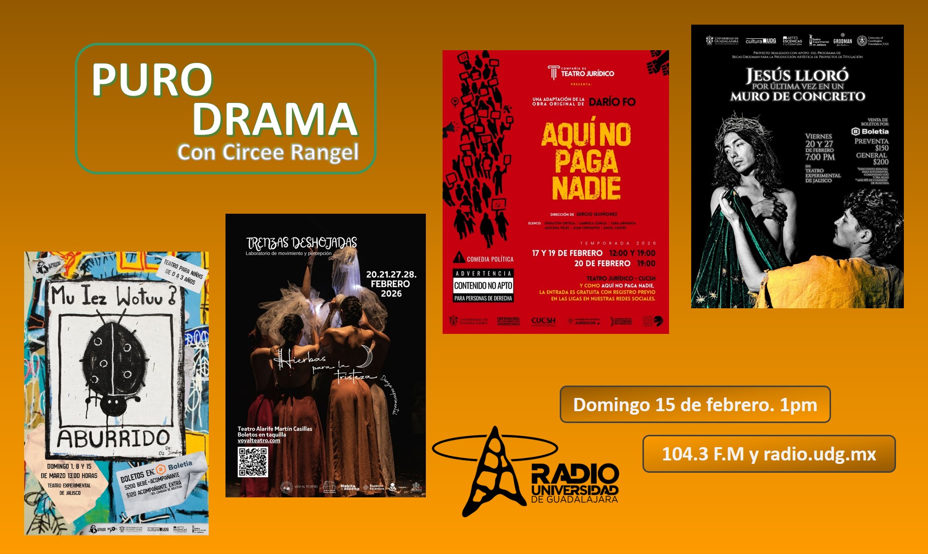 Aquí no paga nadie. Hierbas para la tristeza. Aburrido. Jesús lloró por última vez... Puro Drama 15 febrero 2026 Aquí no paga nadie. Hierbas para la tristeza. Aburrido. Jesús lloró por última vez... Puro Drama 15 febrero 2026
