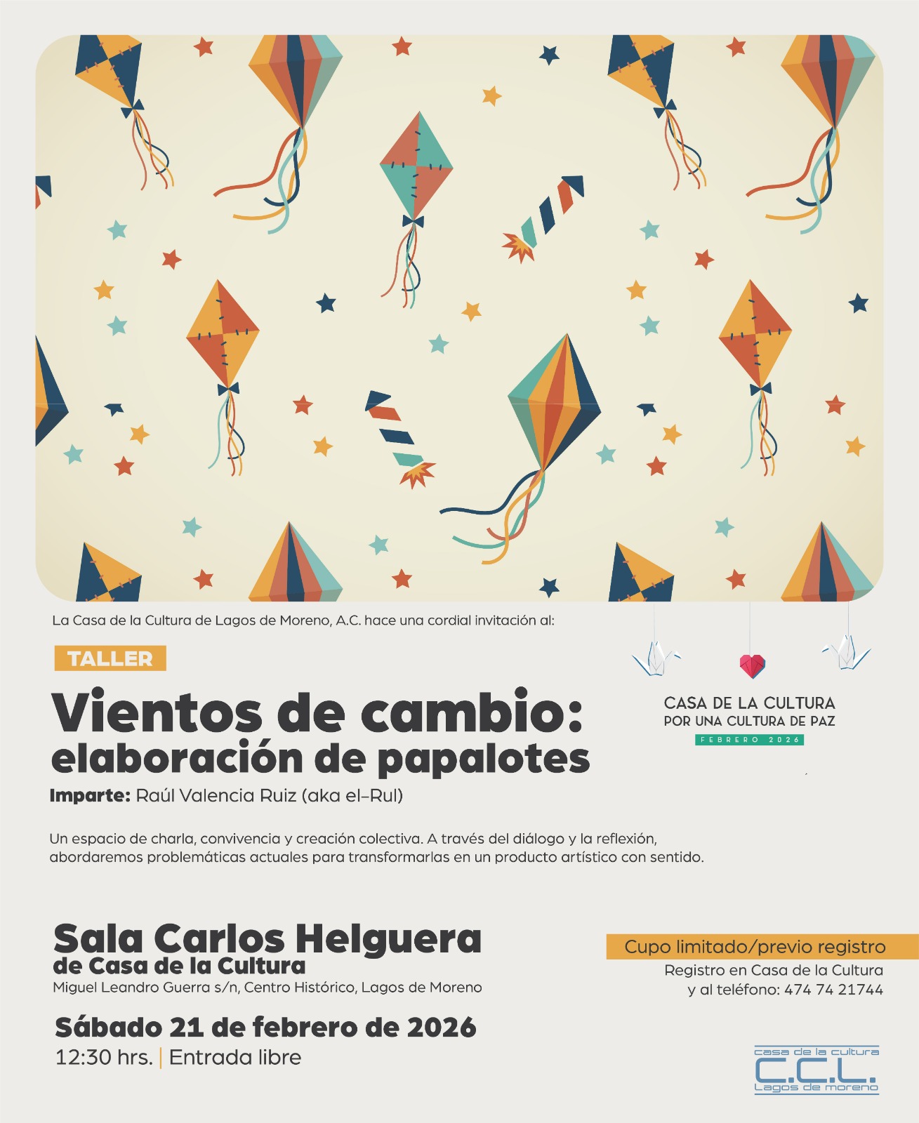 Casa de la Cultura de Lagos de Moreno ofrecerá yoga y taller de papalotes