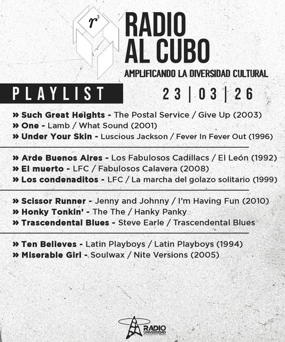 Radio al Cubo - Lu. 23 Mar 2026 episode artwork