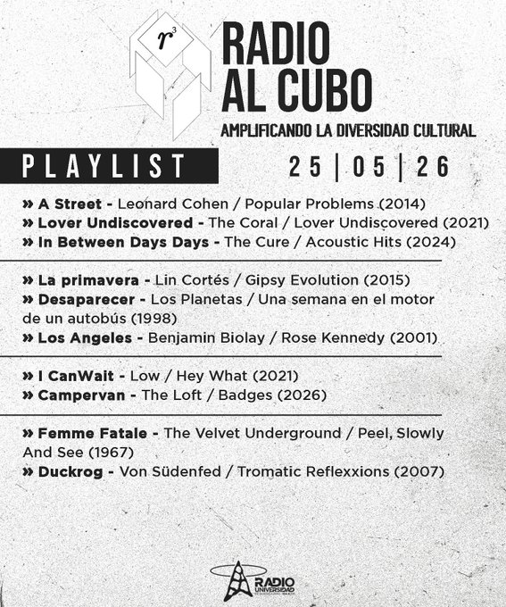 Radio al Cubo - Lu. 25 May 2026 episode artwork