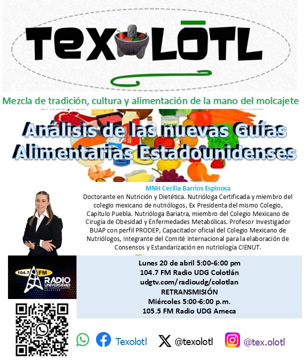 TEXOLOTL [GUIAS ALIMENTARIAS ESTADOUNIDENSES] 20-ABRIL-2026
