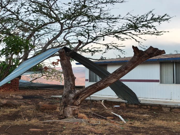 Fuertes vientos dejan 71 viviendas dañadas en comunidades de Bolaños y Mezquitic; 23 son inhabitables