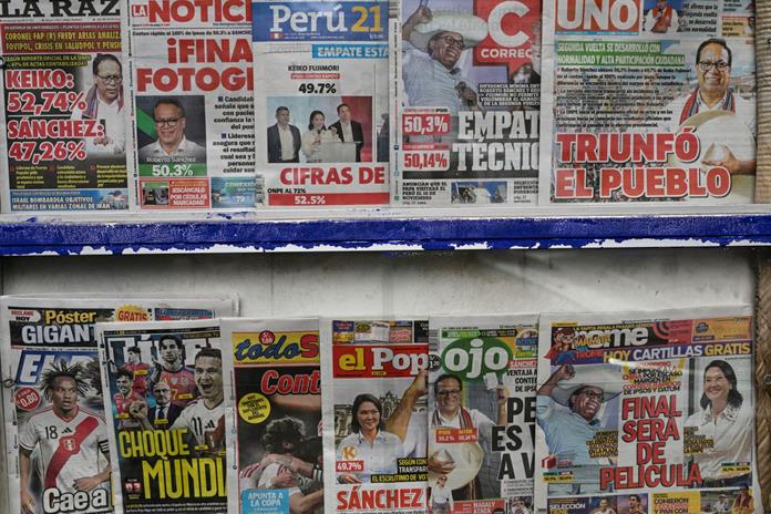 Empate técnico en Perú: Fujimori y Sánchez disputan voto a voto la presidencia Empate técnico en Perú: Fujimori y Sánchez disputan voto a voto la presidencia
