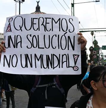 Sheinbaum califica de provocaci&oacute;n las protestas de maestros antes del Mundial en M&eacute;xico