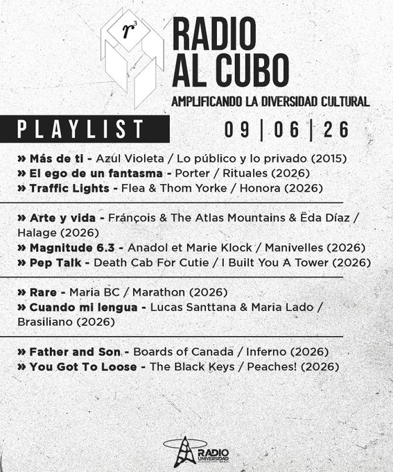 Radio al Cubo - Ma. 09 Jun 2026 Radio al Cubo - Ma. 09 Jun 2026