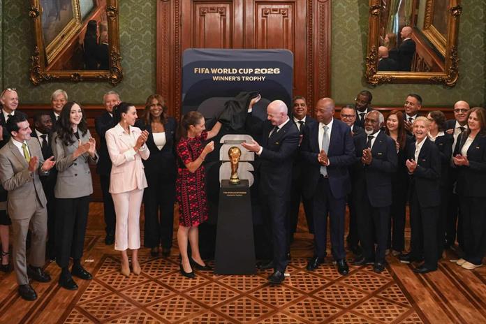 Sheinbaum da cordial bienvenida a Infantino en Palacio Nacional antes de la inauguración Sheinbaum da cordial bienvenida a Infantino en Palacio Nacional antes de la inauguración