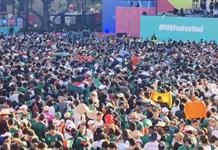 Más de 50 mil personas se concentran en el centro histórico para ver el partido México vs Corea Más de 50 mil personas se concentran en el centro histórico para ver el partido México vs Corea