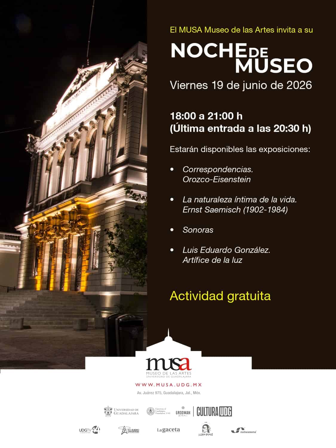MUSA prepara la noche de museo y recorrido inclusivo por sus exposiciones activas MUSA prepara la noche de museo y recorrido inclusivo por sus exposiciones activas