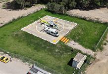 Rehabilitan helipuerto de Ciudad Guzmán y realizan primer traslado de emergencia Rehabilitan helipuerto de Ciudad Guzmán y realizan primer traslado de emergencia