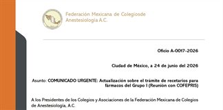 Anestesi&oacute;logos alzan la voz y exigen a Cofepris retirar cobro a recetas vs dolor