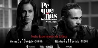 Las obras Peque&ntilde;as Infidelidades y No todas las ballenas quieren volver llegan al Teatro Experimental de Jalisco