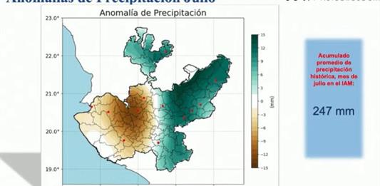 Julio traerá menos lluvias y más calor: IAM