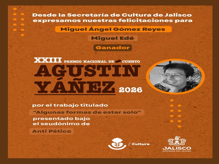 Miguel Ángel Gómez es el ganador del Premio Nacional de Cuento Agustín Yáñez Miguel Ángel Gómez es el ganador del Premio Nacional de Cuento Agustín Yáñez