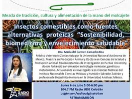 TEXOLOTL [ INSECTOS COMESTIBLES, BIOMEDICINA Y ENVEJECIMIENTO SALUDABLE ] 07-JULIO-2026