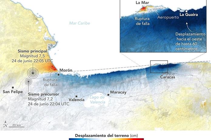 NASA reporta daños extremos tras terremoto en Caracas y La Guaira NASA reporta daños extremos tras terremoto en Caracas y La Guaira