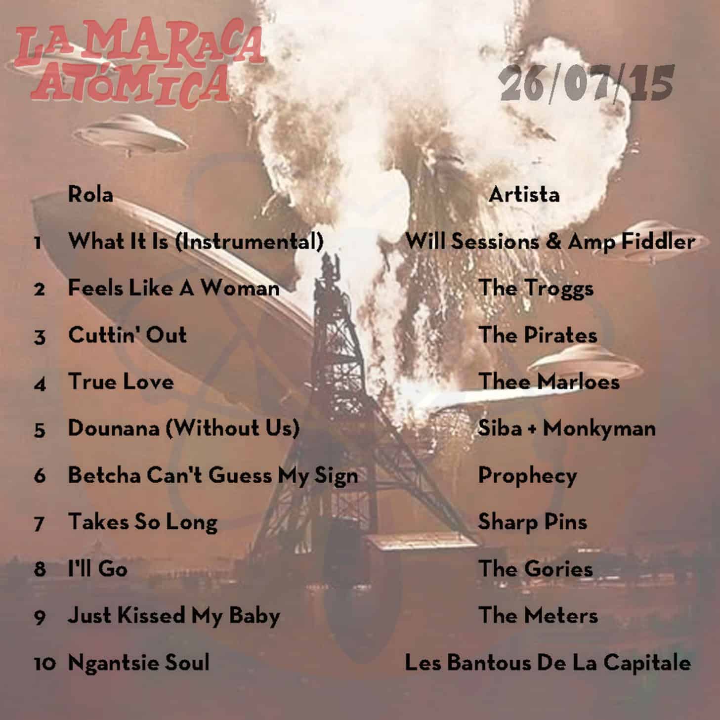 La Maraca Atomica - Mi. 15 Jul 2026 - Musica increible La Maraca Atomica - Mi. 15 Jul 2026 - Musica increible