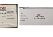 Advierten sobre riesgo sanitario por lote adulterado de medicamento para dolor de articulaciones Advierten sobre riesgo sanitario por lote adulterado de medicamento para dolor de articulaciones