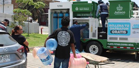 Continúa servicio de potabilizadora móvil del SIAPA, ahora en Miramar