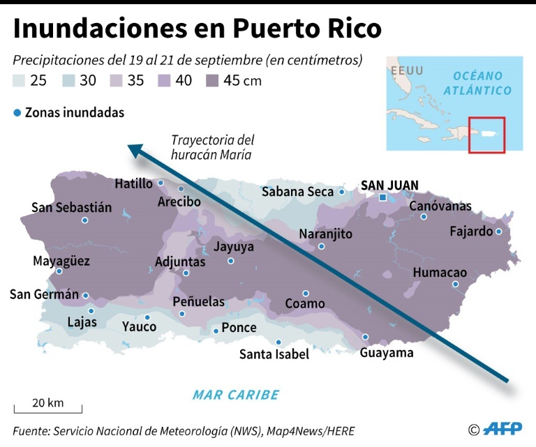 Orrdenan evacuar a 70 mil personas en Puerto Rico