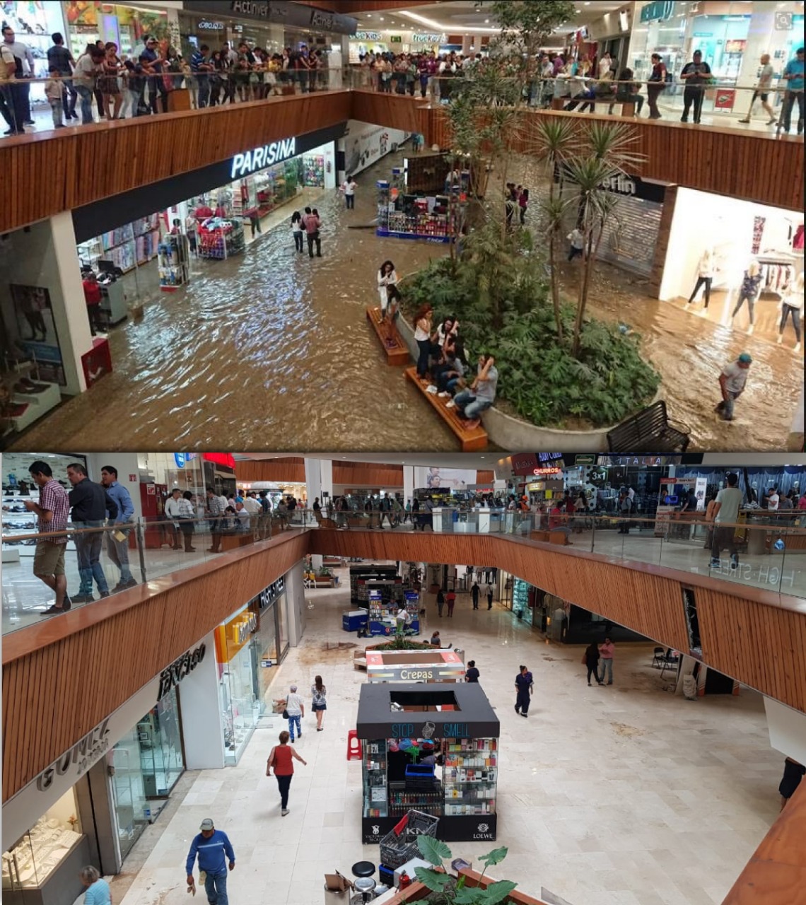 Luce Plaza Patria inundación