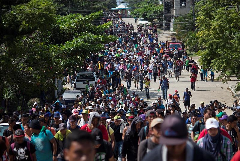 Operativo Línea Segura frontera Estados Unidos México Caravana de Migrantes