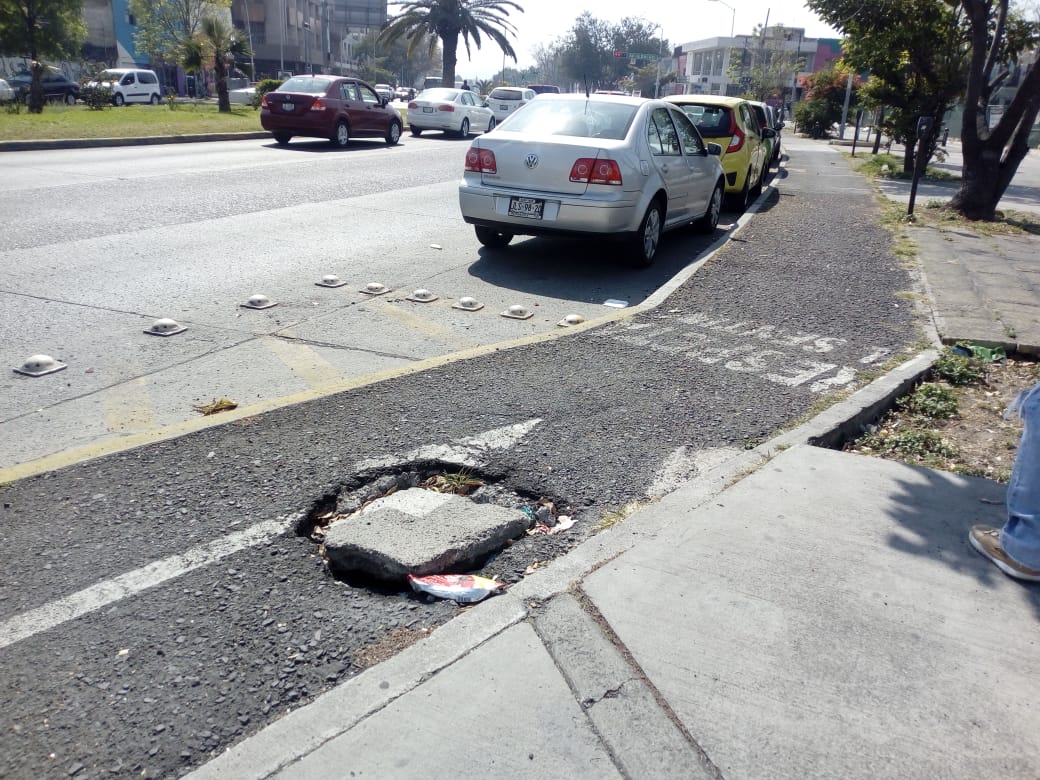 ciclovías en mal estado Guadalajara