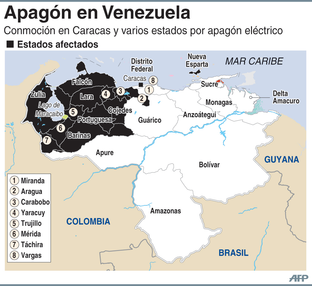 manifestaciones apagón Venezuela