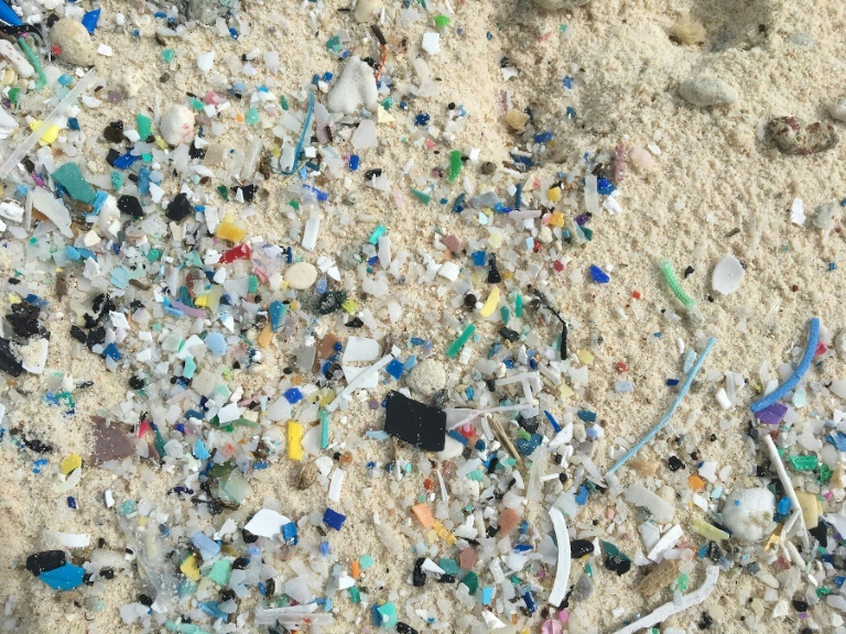 plástico playas océano índico