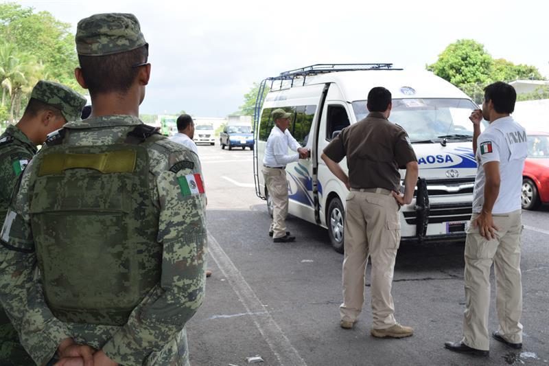 policías estación migratoria Chiapas